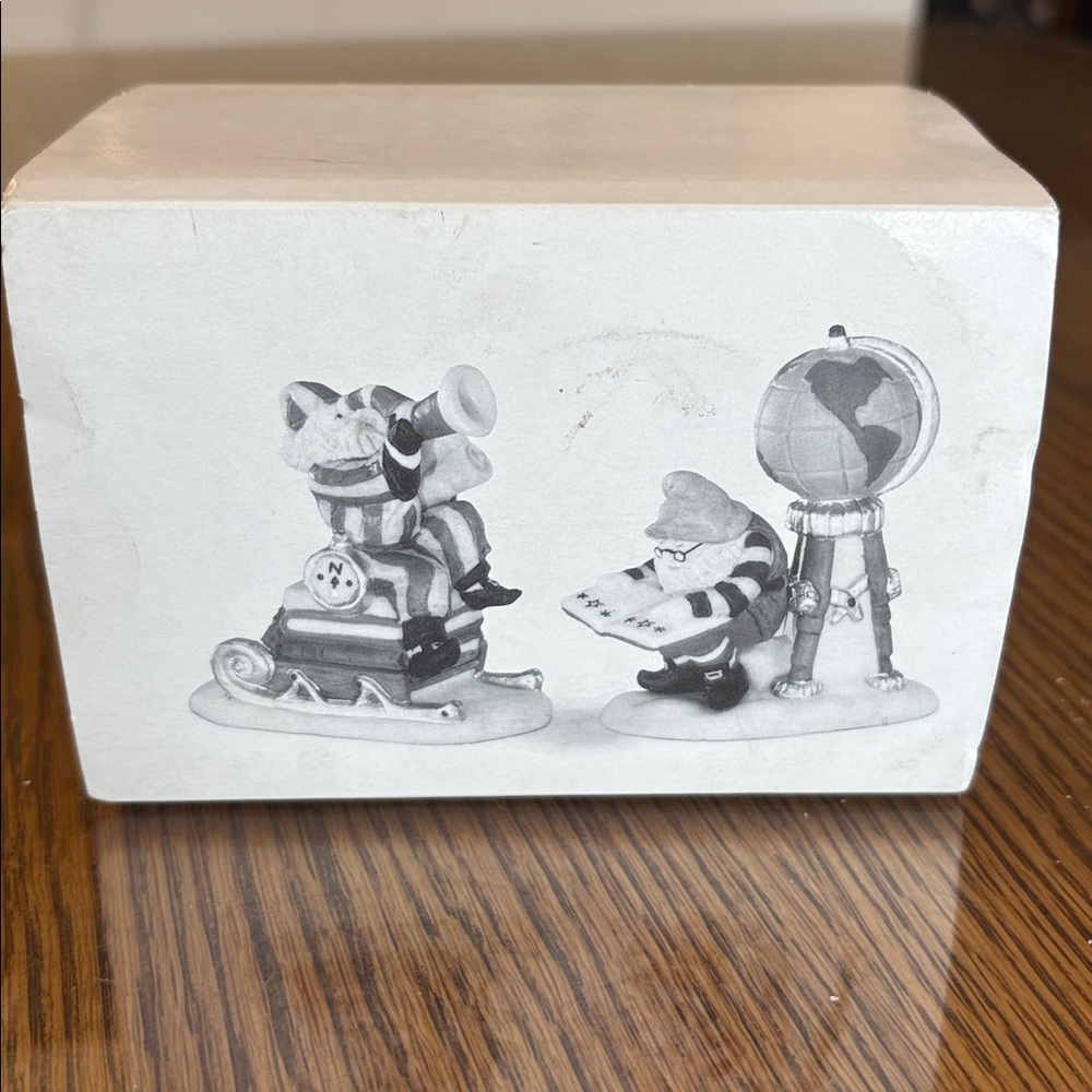 DEPARTMENT 56 "CHARTING SANTA'S COURSE" Set of 2